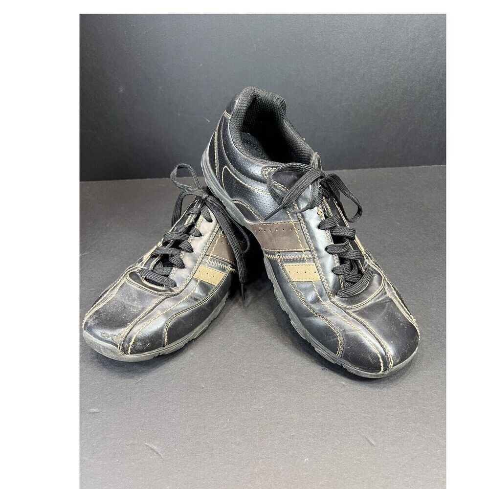 Men's Leather Driving Loafers Black Brown‎ Size 9 American Eagle Casual Comfort